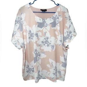 SIMPLY STYLED Floral Round Neck Women’s Blouse Top‎ Sz XL